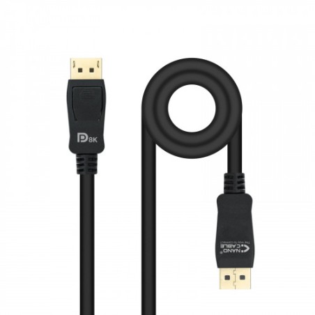 27253-Nanocable 10.15.2502 cable DisplayPort 2 m Negro