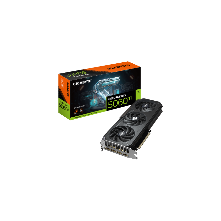 27545-GIGABYTE GeForce RTX 5060 Ti GAMING OC 8G Tarjeta Grafica - 8 GB GDDR7, 128 bits, PCI-E 5.0, 2647 MHz Frecuencia d 27545-GIGABYTE GeForce RTX 5060 Ti GAMING OC 8G Tarjeta Grafica - 8 GB GDDR7, 128 bits, PCI-E 5.0, 2647 MHz Frecuencia d