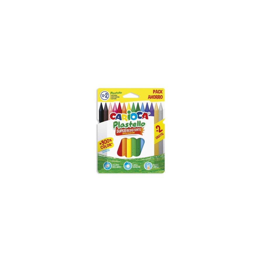 27664-CAJA 12+2 PLASTICERA COLORES SURTIDOS PLASTELLO CARIOCA 42714 27664-CAJA 12+2 PLASTICERA COLORES SURTIDOS PLASTELLO CARIOCA 42714