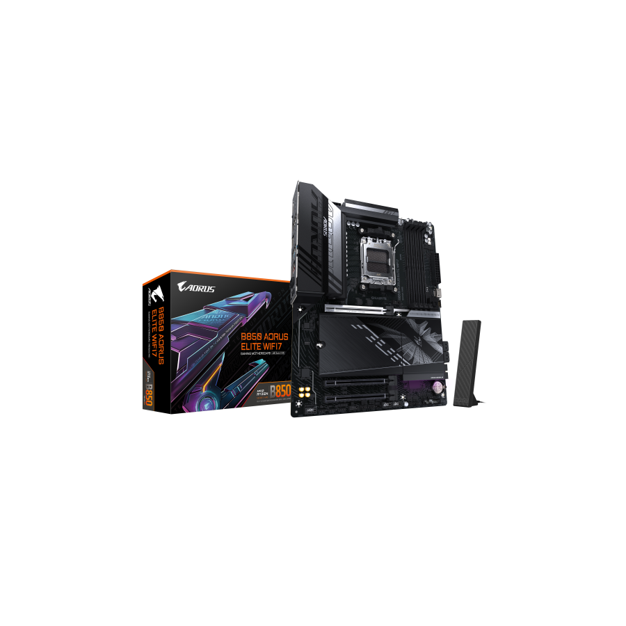 27811-GIGABYTE B850 AORUS ELITE WIFI7 Placa Base - Procesadores AMD Ryzen Serie 9000, VRM digital de 14+2+2 fases, hasta 27811-GIGABYTE B850 AORUS ELITE WIFI7 Placa Base - Procesadores AMD Ryzen Serie 9000, VRM digital de 14+2+2 fases, hasta