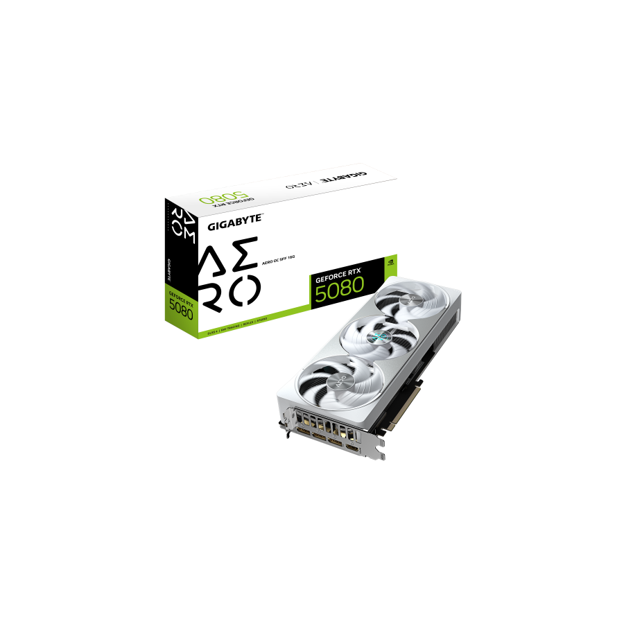 27817-GIGABYTE GeForce RTX 5080 AERO OC SFF 16G Tarjeta Grafica - 16GB GDDR7, 256 bits, PCI-E 5.0, 2730MHz Core Clock, 3 27817-GIGABYTE GeForce RTX 5080 AERO OC SFF 16G Tarjeta Grafica - 16GB GDDR7, 256 bits, PCI-E 5.0, 2730MHz Core Clock, 3