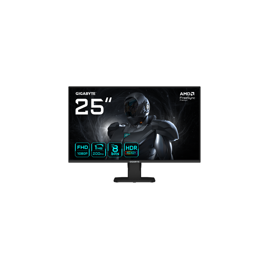 27854-GIGABYTE GS25F2 Monitor Gaming 25" FHD - 1920 x 1080, 200Hz, 1ms, 300 cd/m2, Display HDR 10, HDMI 2.0, DisplayPort 27854-GIGABYTE GS25F2 Monitor Gaming 25" FHD - 1920 x 1080, 200Hz, 1ms, 300 cd/m2, Display HDR 10, HDMI 2.0, DisplayPort