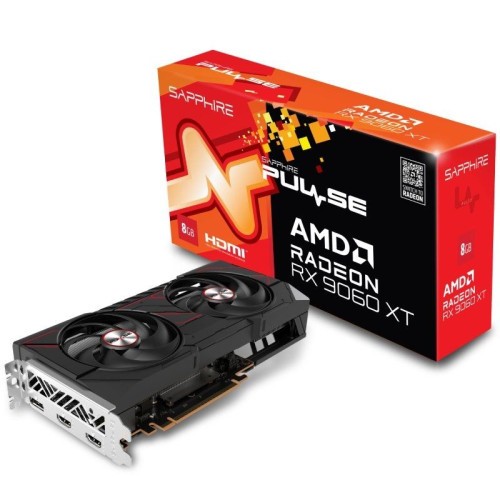 27864-VGA SAPPHIRE PULSE RX 9060 XT GAMING OC,AMD,RX9060XT,8GB,GDDR6,128BIT,2HDMI+2DP (3 VENTILADORES)