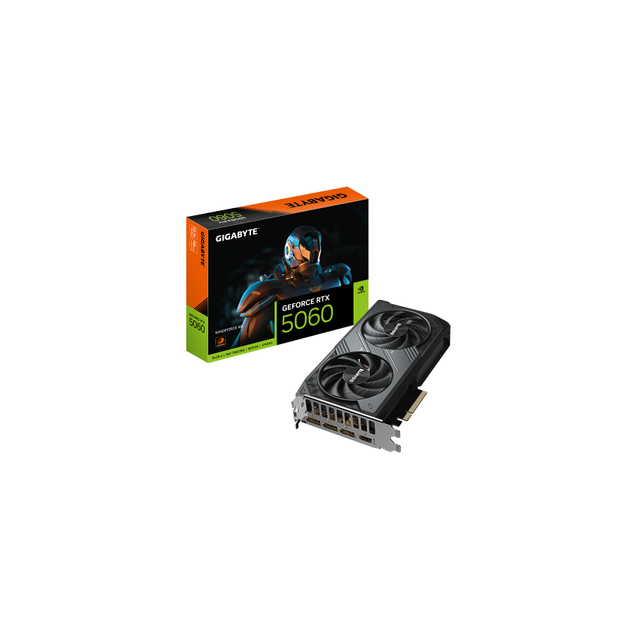 27868-GIGABYTE GeForce RTX 5060 WINDFORCE 8G Tarjeta Grafica - 8GB GDDR7, 128bit, PCI-E 5.0, 2497 MHz Frecuencia del nuc 27868-GIGABYTE GeForce RTX 5060 WINDFORCE 8G Tarjeta Grafica - 8GB GDDR7, 128bit, PCI-E 5.0, 2497 MHz Frecuencia del nuc