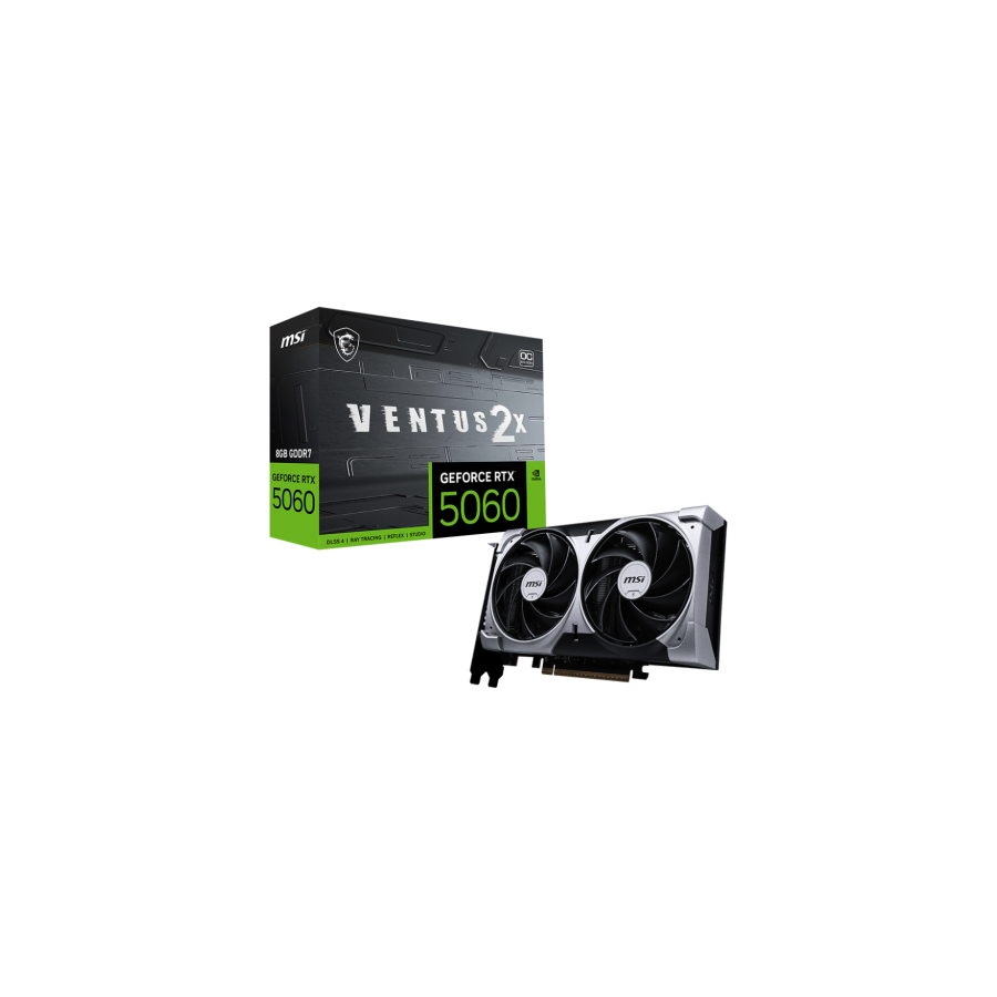 27879-MSI GeForce RTX 5060 8G VENTUS 2X OC NVIDIA 8 GB GDDR7 27879-MSI GeForce RTX 5060 8G VENTUS 2X OC NVIDIA 8 GB GDDR7