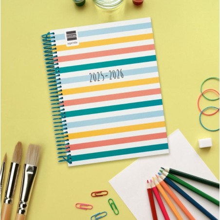 27945-AGENDA ESCOLAR 2025-2026 DIVA 8o 120X164 SEMANA VISTA HORIZONTAL COLORS+ FINOCAM 536100526