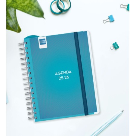 28008-AGENDA DOCENTE 2025-2026 MAGISTRAL PERSONALIZABLE 4o 155X212 SEMANA VISTA HORIZONTAL AZUL+ FINOCAM 533380026