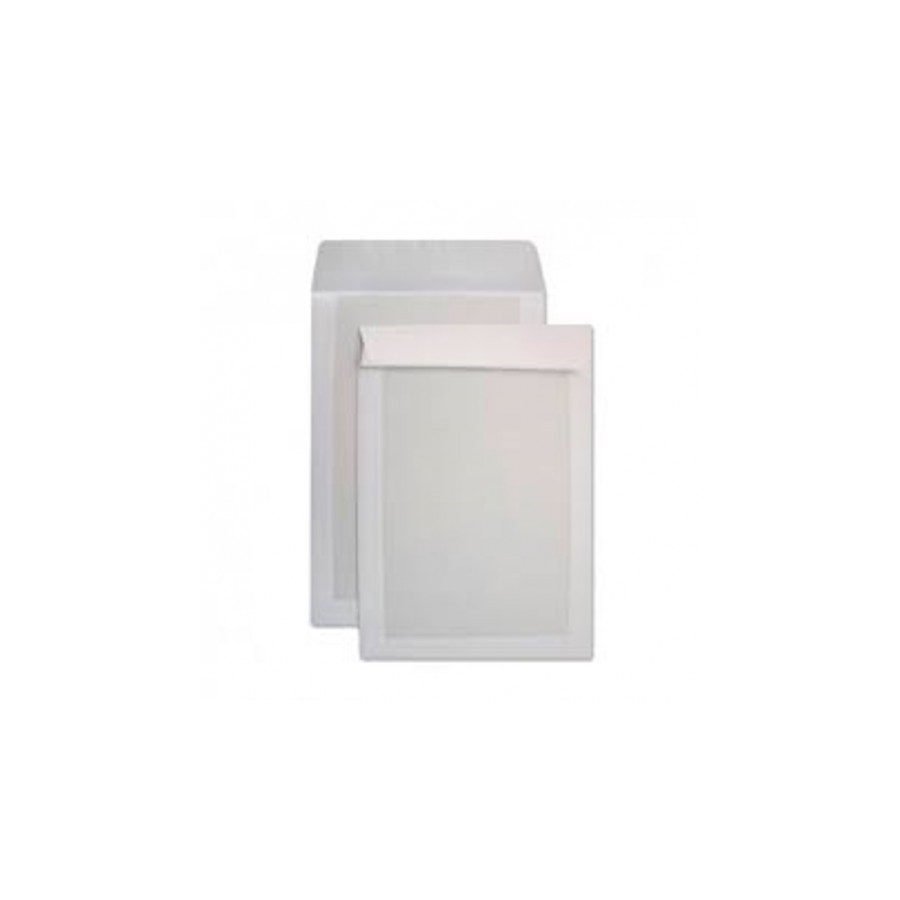 28057-CAJA 125 BOLSAS DIN C4 (229X324) RESPALDO DE CARTON 450 G. OFFSET BLANCO 100 GRS. CARTOSAM RESPALDO CARTON AUTOADH