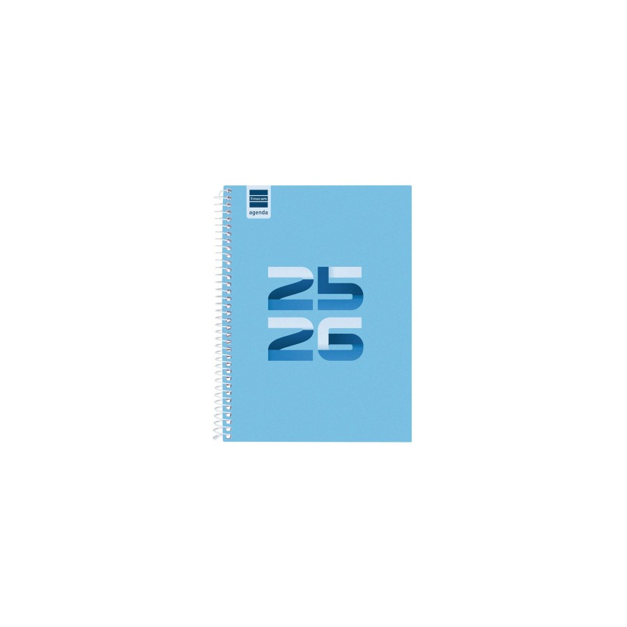 28080-AGENDA ESCOLAR 2025-2026 COOL 4o 155X212 SEMANA VISTA HORIZONTAL AZUL+ FINOCAM 645040126