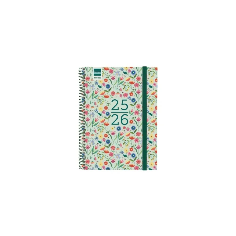 28095-AGENDA ESCOLAR 2025-2026 SECUNDARIA 4o 155X212 SEMANA VISTA HORIZONTAL FIORI+ FINOCAM 634204926