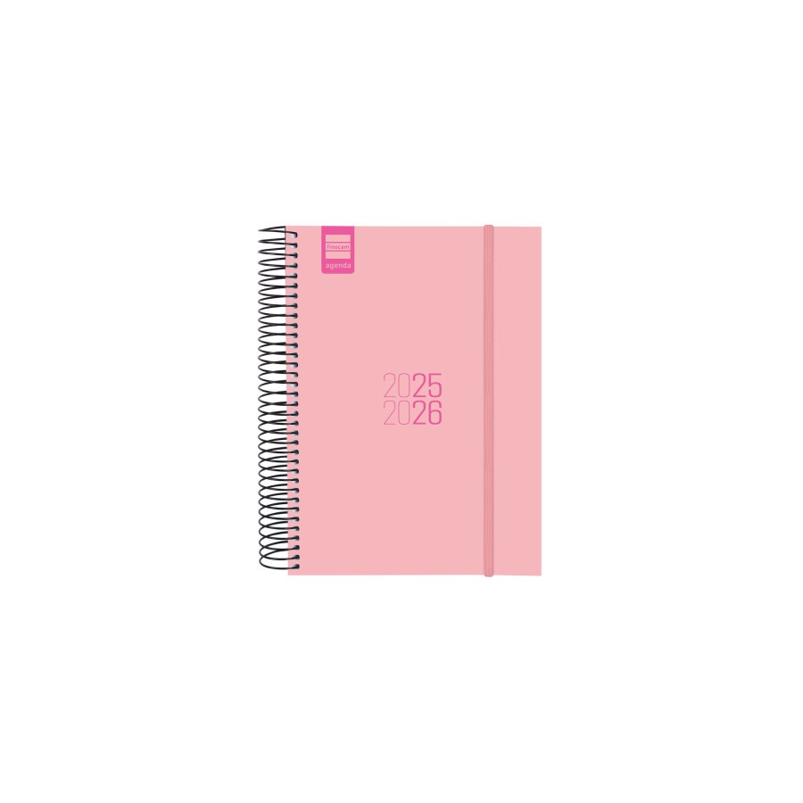 28097-AGENDA ESCOLAR 2025-2026 ESPIR E10-155X212 1DIA PAGINA ROSA+ FINOCAM 633120226