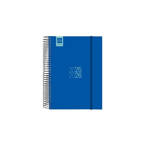 28334-AGENDA ESCOLAR 2025-2026 CURSO ESPIR E10-155X212 1DIA PAGINA AZUL+ FINOCAM 633121526
