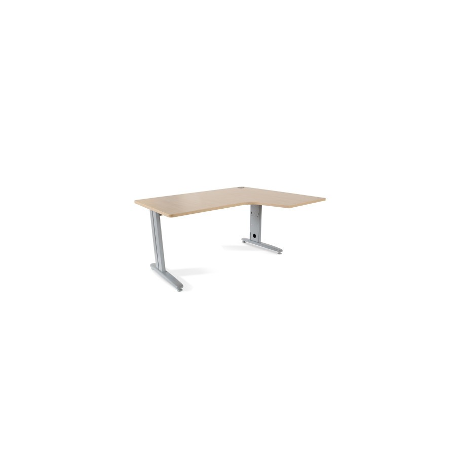 2874-MESA DE OFICINA SERIE METAL FORMA L DERECHA 160X120 GRIS / HAYA  ROCADA 2051AC01