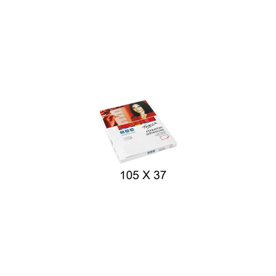 28840-CAJA 100 HOJAS ETIQUETAS ADHESIVAS ILC BLANCA 105X37 FABRISA 15313