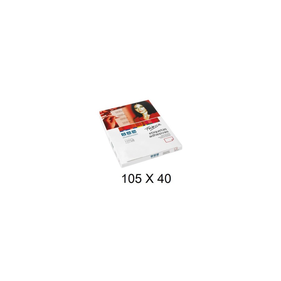 28842-CAJA 100 HOJAS ETIQUETAS ADHESIVAS ILC BLANCA 105X40 FABRISA 15314