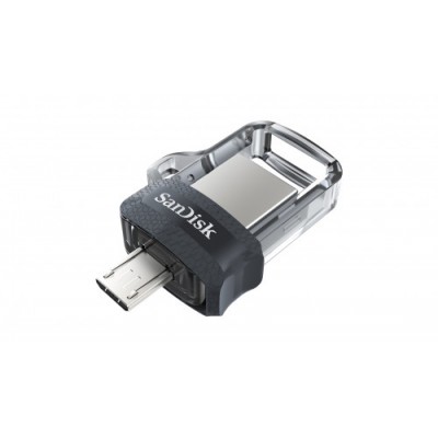 Sandisk Ultra Dual m30 unidad flash USB 32 GB USB Type A Micro USB 32 Gen 1 31 Gen 1 Negro Plata Transparente