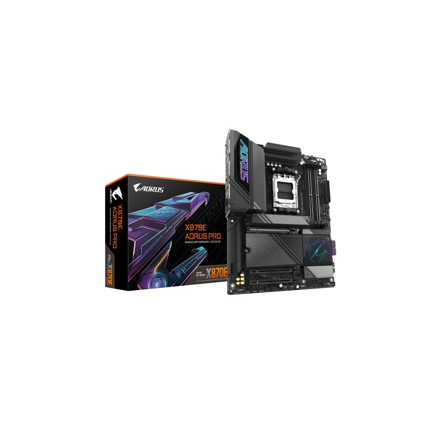 29239-GIGABYTE Placa base X870E AORUS PRO - Compatible con CPUs AMD Ryzen 9000, VRM digital de 16+2+2 fases, hasta 8000M