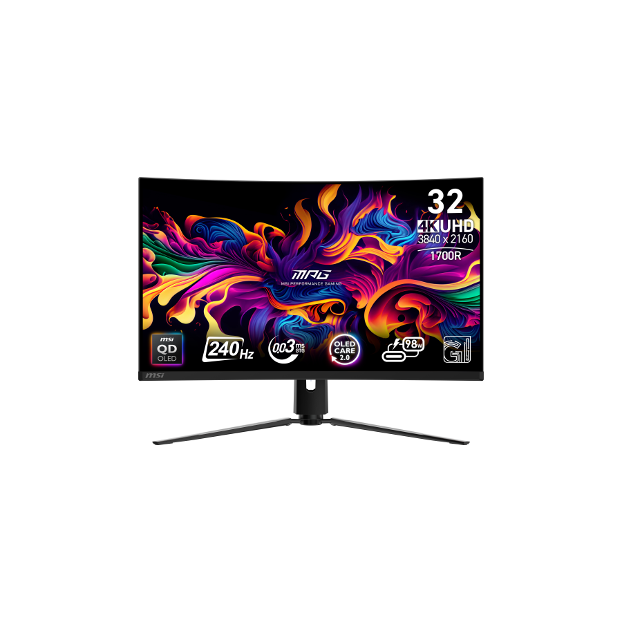 29293-MSI MPG 321CURX QD-OLED pantalla para PC 80 cm (31.5") 3840 x 2160 Pixeles 4K Ultra HD Negro 29293-MSI MPG 321CURX QD-OLED pantalla para PC 80 cm (31.5") 3840 x 2160 Pixeles 4K Ultra HD Negro