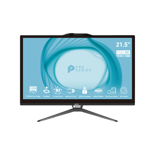 29620-MSI Pro AP222T 13M-208ES IntelR CoreT i3 i3-13100 54,6 cm (21.5") 1920 x 1080 Pixeles Pantalla tactil PC todo en u
