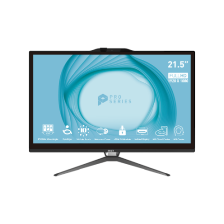 29620-MSI Pro AP222T 13M-208ES IntelR CoreT i3 i3-13100 54,6 cm (21.5") 1920 x 1080 Pixeles Pantalla tactil PC todo en u