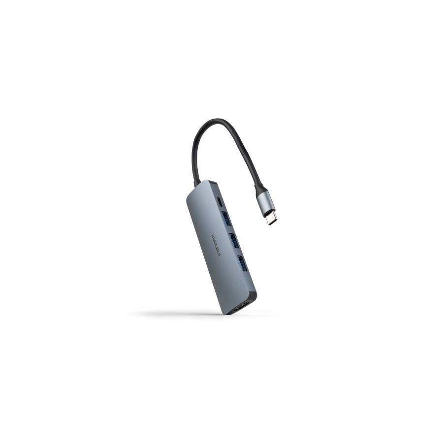 29676-NANOCABLE HUB USB-C 3xUSB-A+USB-C CARGA+HDMI, GRIS 18 CM 29676-NANOCABLE HUB USB-C 3xUSB-A+USB-C CARGA+HDMI, GRIS 18 CM