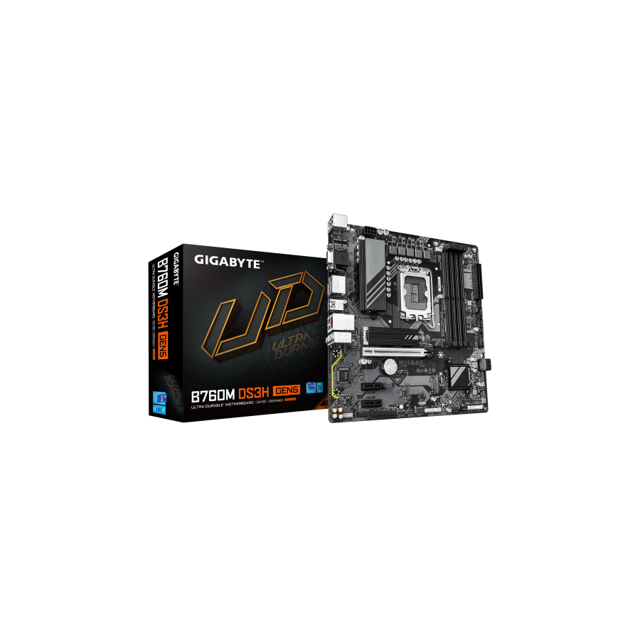 29848-GIGABYTE B760M DS3H GEN5 Placa Base - Compatible con CPUs Intel Core 14a generacion, VRM digital de 6+2+1 fases, h 29848-GIGABYTE B760M DS3H GEN5 Placa Base - Compatible con CPUs Intel Core 14a generacion, VRM digital de 6+2+1 fases, h