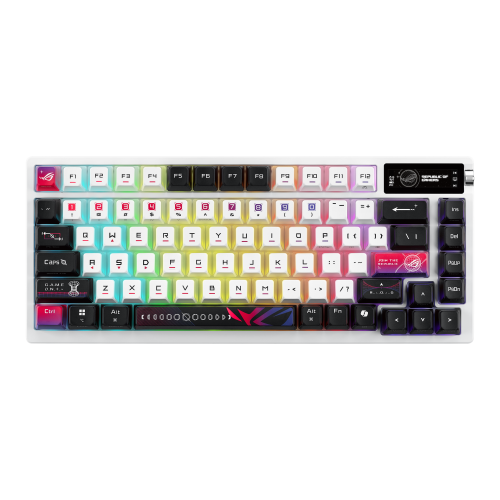 29925-ASUS ROG Azoth X teclado Juego USB + RF Wireless + Bluetooth Negro, Blanco