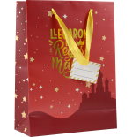 29969-BOLSA PAPEL REYES MAGOS L (32X14X40 CM) FOIL CON TARJETA COLGANTE COLORES SURTIDOS BISMARK 333599