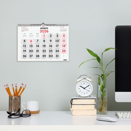 30302-CALENDARIO 2026 NEUTRO PARED NUMEROS GRANDES M 300X210MM FINOCAM 780000026