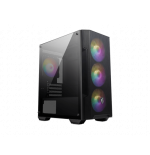 30320-MSI MAG FORGE M100A carcasa de ordenador Micro Torre Negro, Transparente