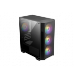 30321-MSI MAG FORGE M100A carcasa de ordenador Micro Torre Negro, Transparente