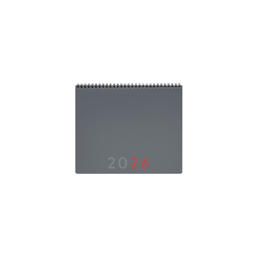 30333-PLANIFICADOR 2026 MES VERTICAL+NOTAS 250X200MM GRIS INTERNACIONAL FINOCAM 625505026