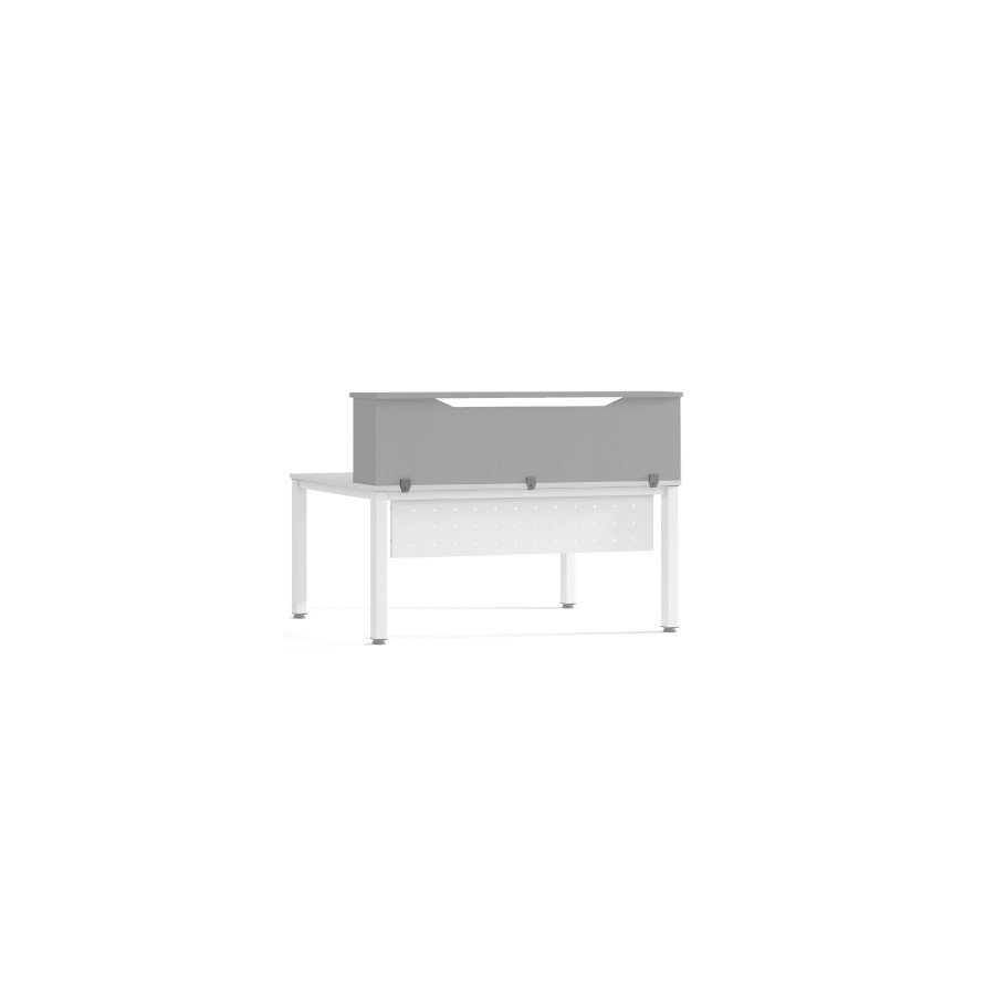 3037-MODULO RECEPCION ALTILLO 140CM GRIS / GRIS. MEDIDAS 140X40X30CM. (MESA NO INCLUIDA EN EL PRECIO, SE COMPRA APARTE)