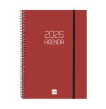 30439-AGENDA 2026 BASIC OPAQUE E10 155X212MM SEMANA VISTA HORIZONTAL BURDEOS FINOCAM 742767426