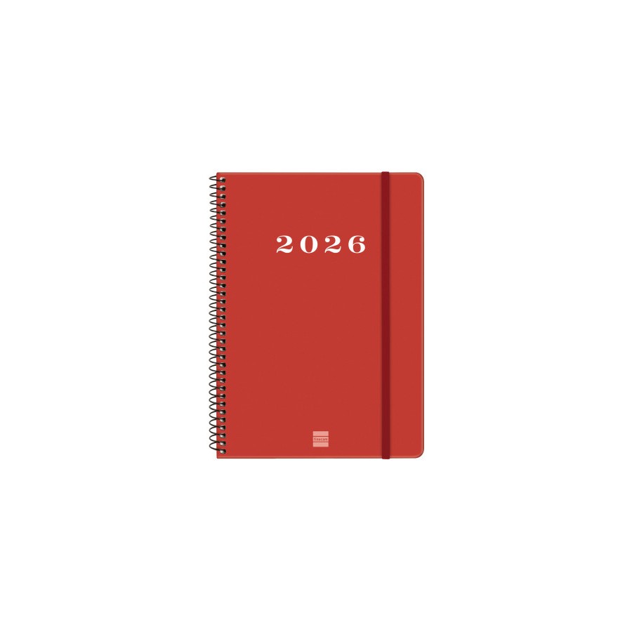 30496-AGENDA 2026 BASIC MY E10 155X212MM SEMANA VISTA HORIZONTAL ROJO FINOCAM 743503026 30496-AGENDA 2026 BASIC MY E10 155X212MM SEMANA VISTA HORIZONTAL ROJO FINOCAM 743503026