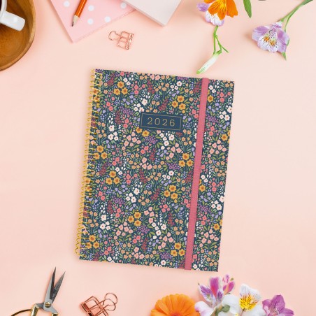 30525-AGENDA 2026 TRENDY DESIGN E10 155X212MM DIA PAGINA FLORA FINOCAM 742313026