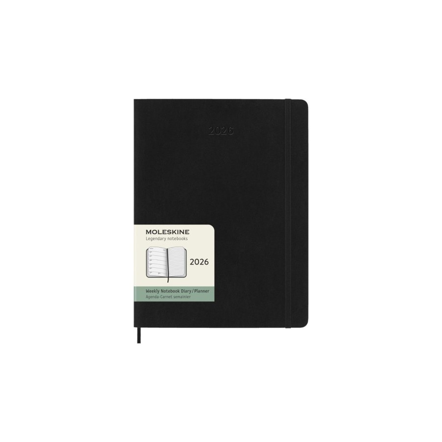 30569-AGENDA 2026 TAPA BLANDA 12 MESES SEMANAL XL (19 X 25 CM) NEGRA MOLESKINE DSB12WN4Y26 30569-AGENDA 2026 TAPA BLANDA 12 MESES SEMANAL XL (19 X 25 CM) NEGRA MOLESKINE DSB12WN4Y26