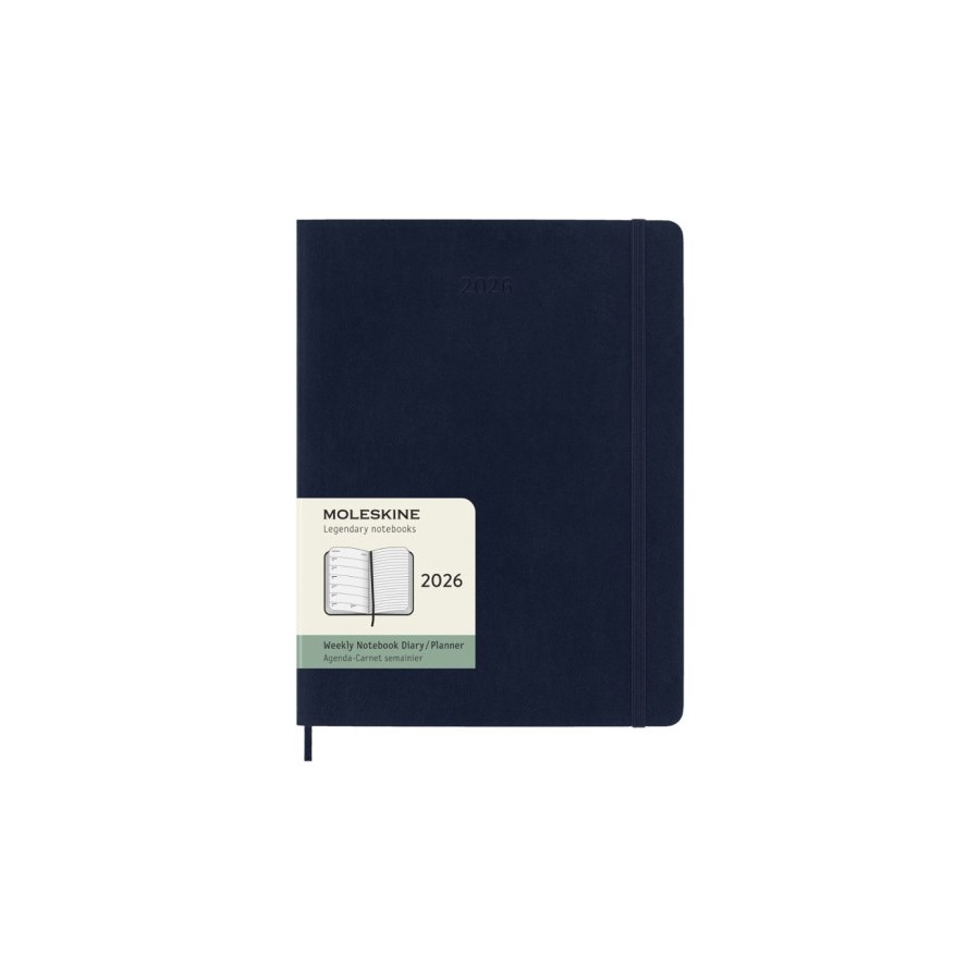 30572-AGENDA 2026 TAPA BLANDA 12 MESES SEMANAL XL (19 X 25 CM) AZUL ZAFIRO MOLESKINE DSB2012WN4Y26 30572-AGENDA 2026 TAPA BLANDA 12 MESES SEMANAL XL (19 X 25 CM) AZUL ZAFIRO MOLESKINE DSB2012WN4Y26