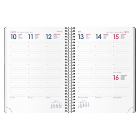 30774-AGENDA 2025 SYNCRO SEMANA VISTA 15 X 21 CM NEGRO DOHE 11622 - 25