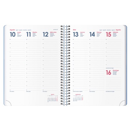 30776-AGENDA 2026 SYNCRO ESPIRAL SEMANA VISTA 15 X 21 CM. AZUL DOHE 11630 - 26