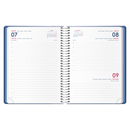 30807-AGENDA 2026 DENVER ESPIRAL DIA PAGINA 15 X 21 CM. COLOR AZUL MARINO DOHE 12721 - 26
