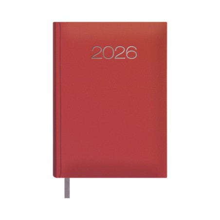 30822-AGENDA 2026 LISBOA DIA PAGINA 14 X 20 CM. COLOR ROJO DOHE 11794 - 26