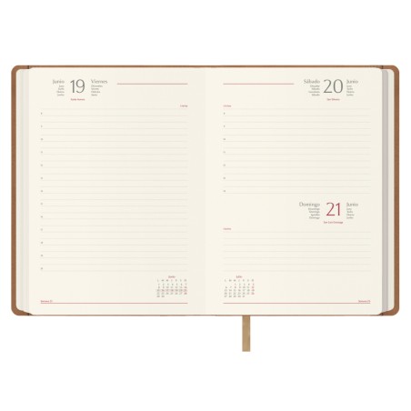 30847-AGENDA 2026 SAMBA DIA PAGINA 15 X 21 CM. COLOR CAMEL DOHE 12880 - 26