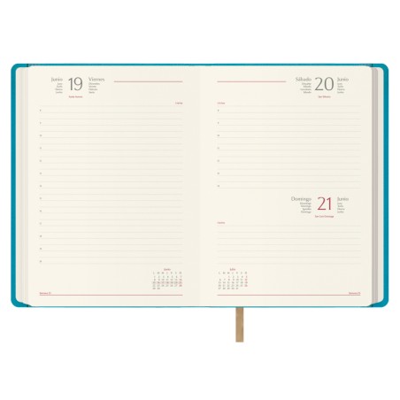 30849-AGENDA 2026 SAMBA DIA PAGINA 15 X 21 CM. COLOR TURQUESA DOHE 12882 - 26