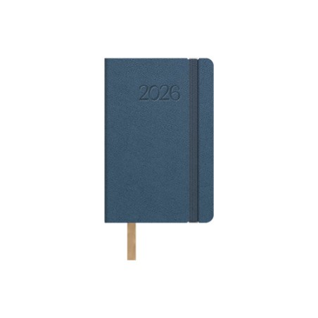 30882-AGENDA 2026 MANHATAN SEMANA VISTA BOLSILLO 8,5 X 13 CM. COLOR AZUL DOHE 12870 - 26