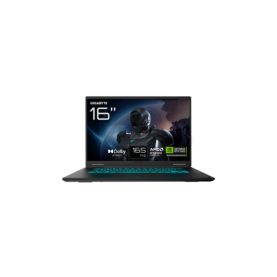 30910-GIGABYTE GAMING A16 Portatil - 16", 165Hz WUXGA, Ryzen 7 260, RTX 5060, 32GB DDR5 5200MHz, SSD Gen4 de 1TB, DOS, G