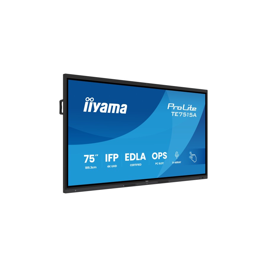 31033-PANTALLA INTERACTIVA 75" EDLA, ANDROID 14, 16/128GB UHD IPS, MM 2X 20W  + 20W SUBWR, 2X HDMI, DP , 1X USB-C,  550C