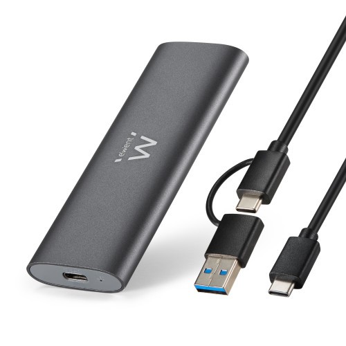 31054-Ewent EW7060 caja para disco duro externo Caja externa para unidad de estado solido (SSD) Gris Oscuro