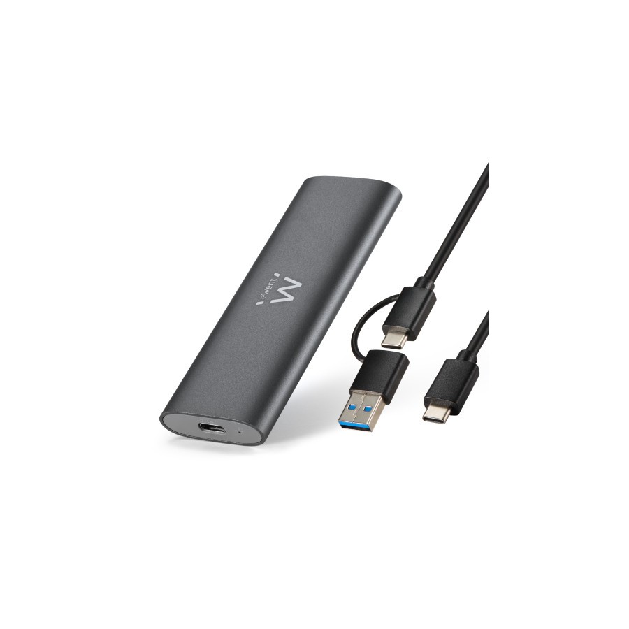 31055-Ewent EW7061 caja para disco duro externo Caja externa para unidad de estado solido (SSD) Gris Oscuro