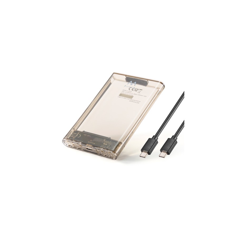 31058-Ewent EW7068 caja para disco duro externo Caja externa para unidad de estado solido (SSD) Transparente 2.5"
